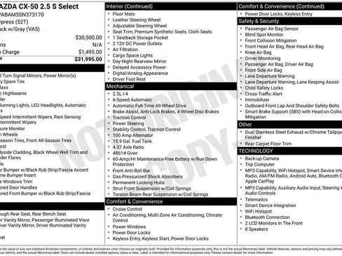 Used 2025 MAZDA CX-50 AWD 2.5 S w/ Select Package image 1