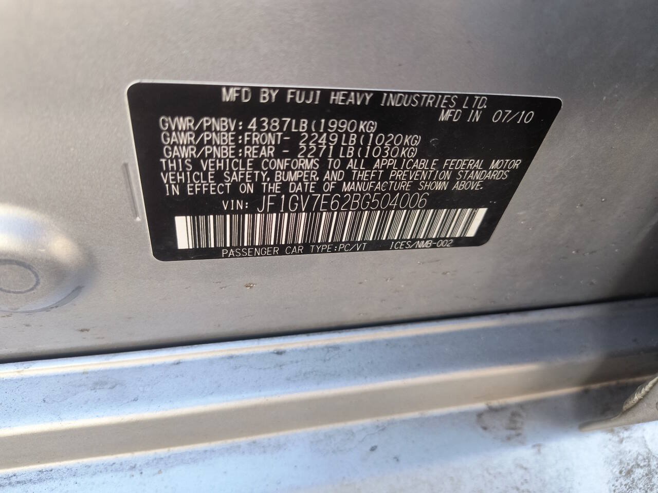 Used 2011 Subaru Impreza WRX Sedan AWD/4WD image 40