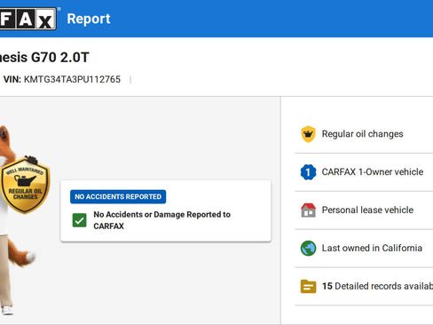 Used 2023 Genesis G70 2.0T w/ Sport Prestige Package image 4