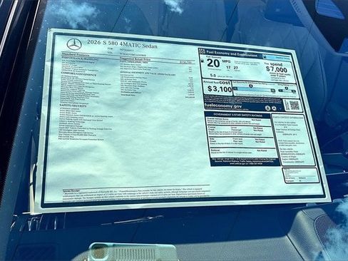 New 2026 Mercedes-Benz S 580 4MATIC Sedan image 17