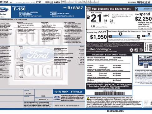 Used 2021 Ford F150 XL w/ STX Appearance Package image 35