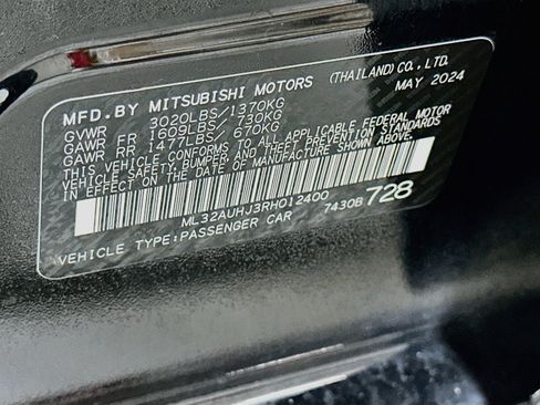 Used 2024 Mitsubishi Mirage ES FWD image 12