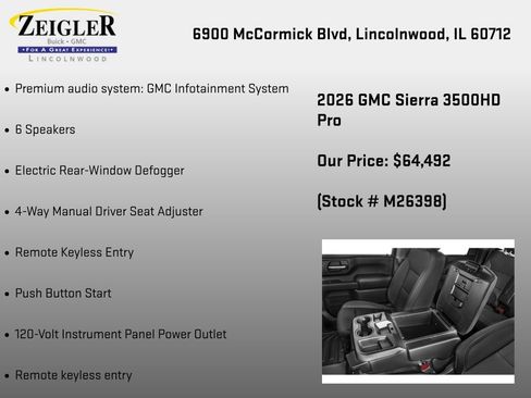 New 2026 GMC Sierra 3500 Pro w/ Convenience Package AWD/4WD image 12