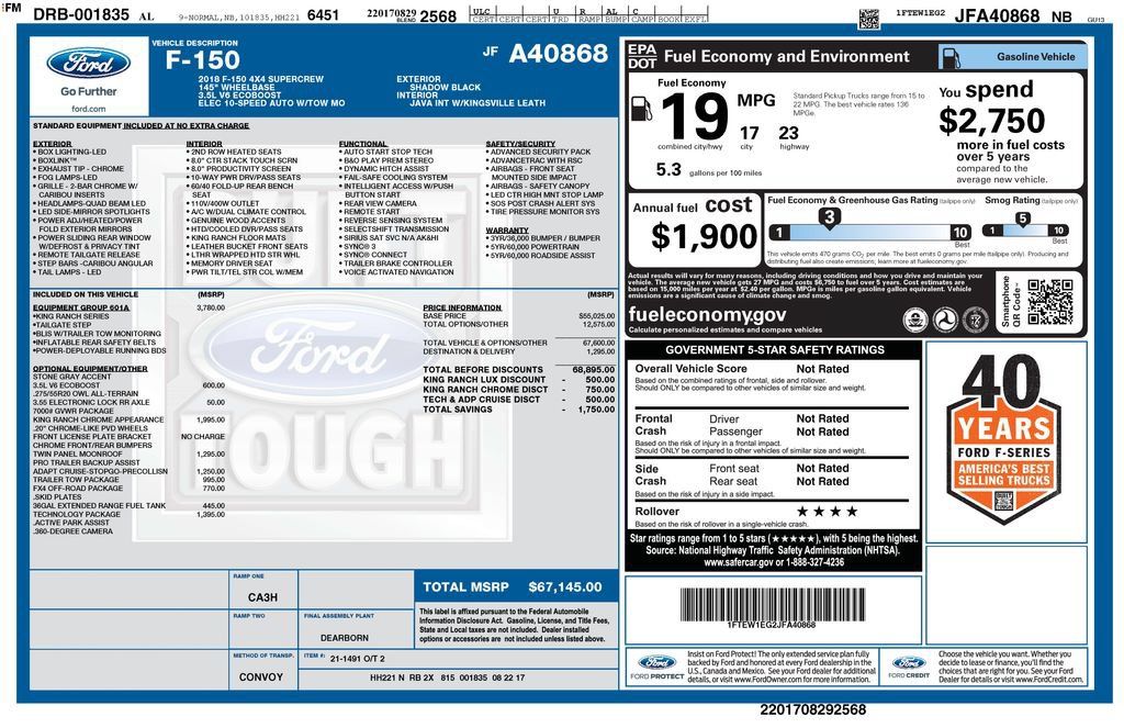 Used 2018 Ford F150 King Ranch w/ Equipment Group 601A Luxury AWD/4WD image 26