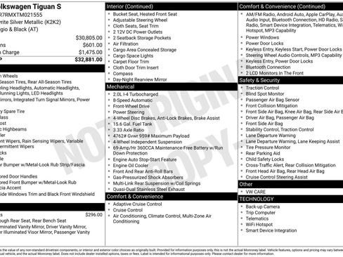 Certified 2026 Volkswagen Tiguan S FWD image 7