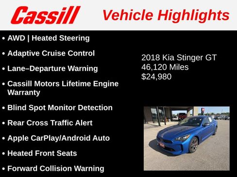 Used 2018 Kia Stinger GT AWD/4WD image 3