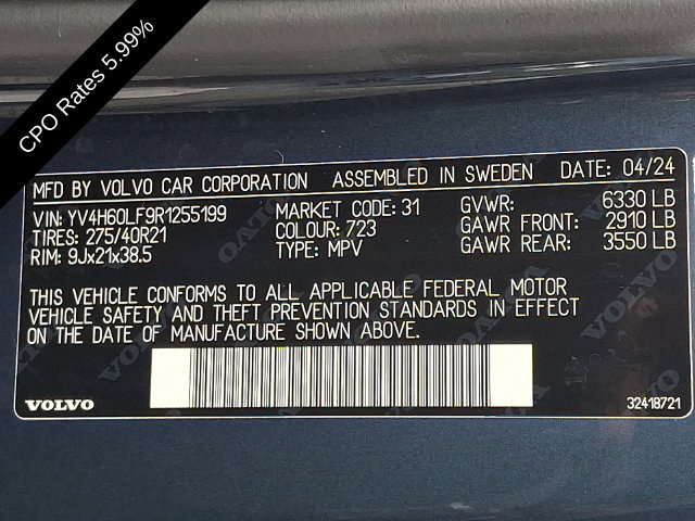 Certified 2024 Volvo XC90 T8 Ultimate w/ Lounge Package AWD/4WD image 30