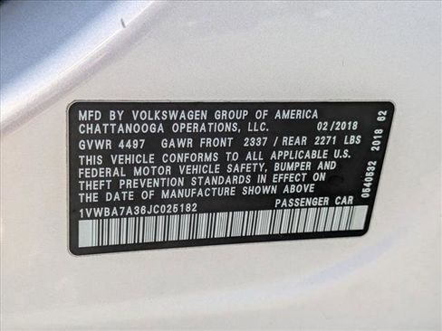 Used 2018 Volkswagen Passat 2.0T SE image 17