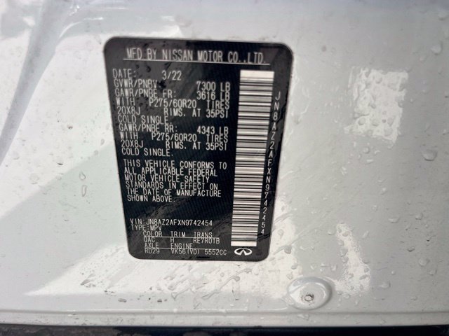 Used 2022 INFINITI QX80 Luxe w/ Cargo Package RWD image 15