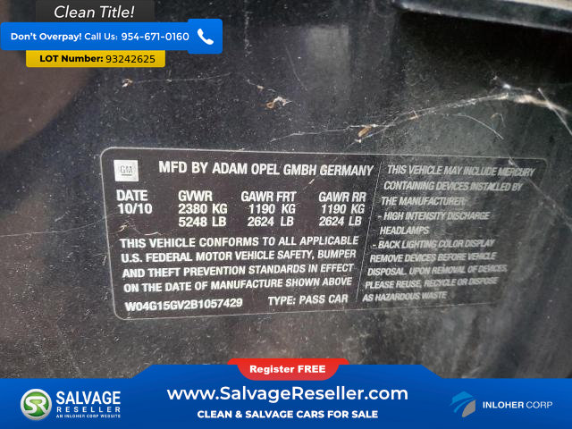 Used 2011 Buick Regal CXL Turbo w/ TO7 Preferred Equipment Group FWD image 16
