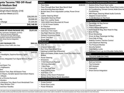 Used 2022 Toyota Tacoma TRD Off-Road w/ TRD Premium Off Road Package image 11