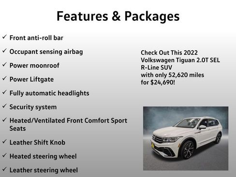Used 2022 Volkswagen Tiguan SEL R-Line AWD/4WD image 13