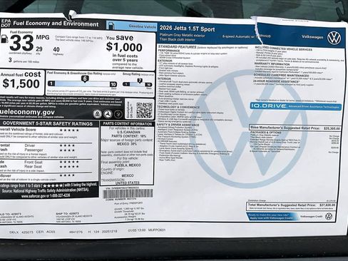 New 2026 Volkswagen Jetta Sport image 18