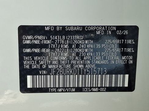 New 2026 Subaru Outback Wilderness AWD/4WD image 16