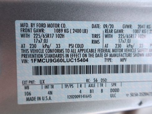 Used 2020 Ford Escape SE AWD/4WD image 46