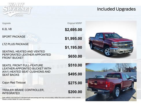 Used 2018 Chevrolet Silverado 1500 LTZ w/ Sport Package AWD/4WD image 12