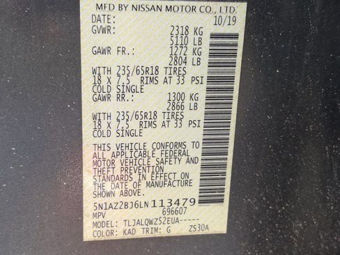 Certified 2020 Nissan Murano SV w/ Cargo Package image 21