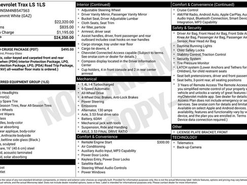 Used 2022 Chevrolet Trax LS w/ Tint and Cruise Package image 10