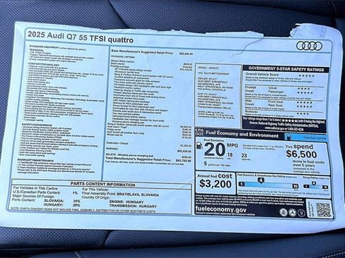 New 2025 Audi Q7 3.0T Prestige image 14