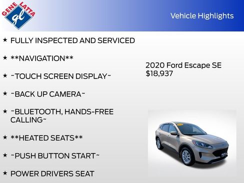 Certified 2020 Ford Escape SE AWD/4WD image 33