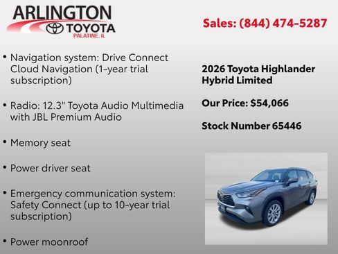 New 2026 Toyota Highlander Limited AWD/4WD image 6