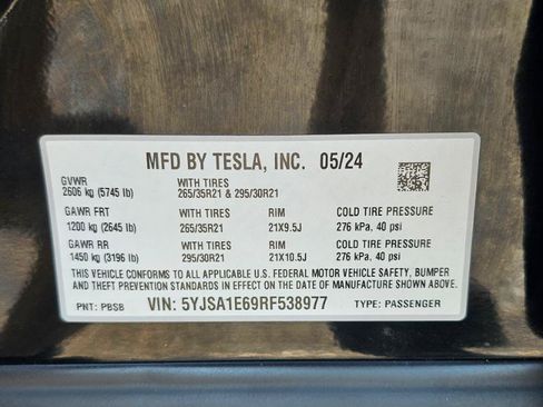 Used 2024 Tesla Model S Plaid AWD/4WD image 36