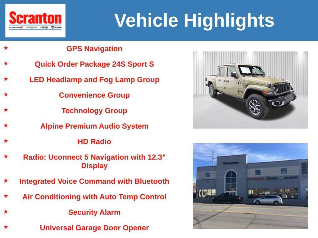 New 2026 Jeep Gladiator Sport AWD/4WD image 6