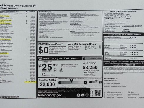 Used 2024 BMW X5 xDrive40i w/ Premium Package image 63