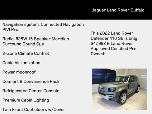 Certified 2022 Land Rover Defender 110 SE AWD/4WD image 4