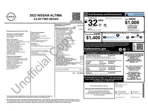 Used 2023 Nissan Altima 2.5 SV w/ SV Premium Package FWD image 8