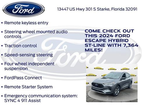 Certified 2024 Ford Escape ST-Line w/ Equipment Group 301A FWD image 32