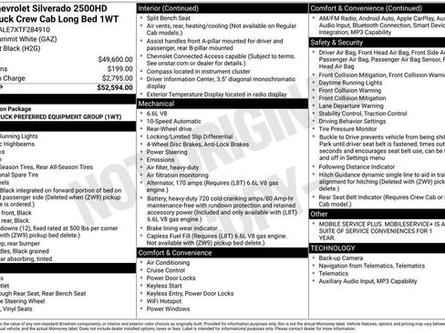 New 2026 Chevrolet Silverado 2500 W/T RWD image 17