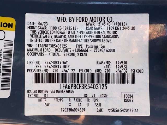 Certified 2024 Ford Mustang GT Premium w/ GT Performance Package RWD image 30