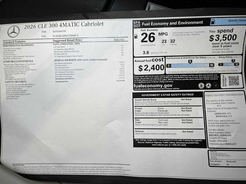 New 2026 Mercedes-Benz CLE 300 4MATIC Cabriolet image 40