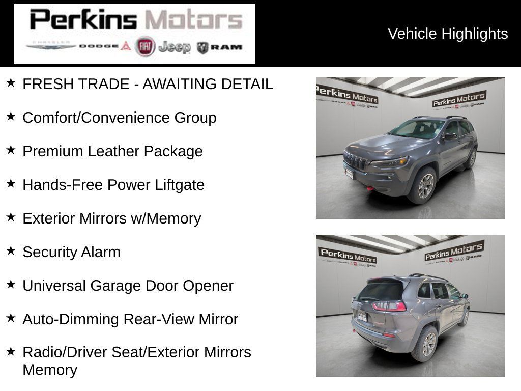 Used 2022 Jeep Cherokee Trailhawk w/ Premium Leather Package AWD/4WD image 7