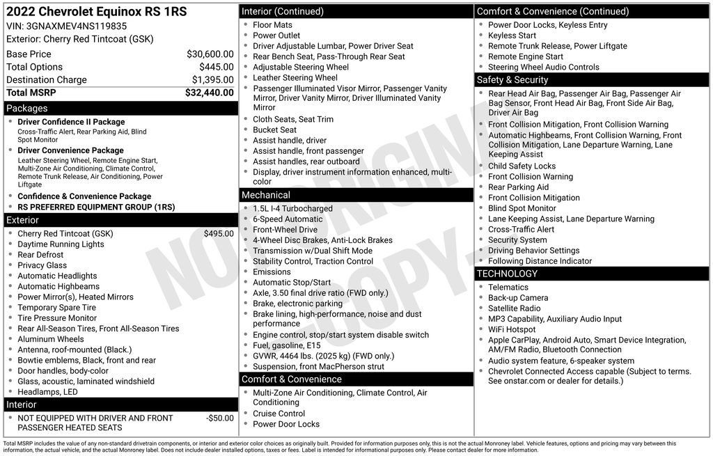 Used 2022 Chevrolet Equinox RS FWD image 3