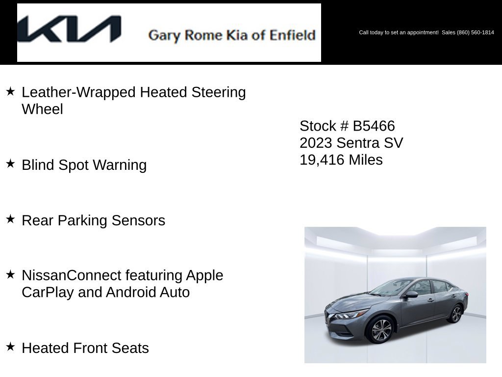Used 2023 Nissan Sentra SV w/ All-Weather Package FWD image 20