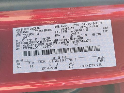 New 2025 Ford F150 Lariat w/ Equipment Group 501A Mid image 14