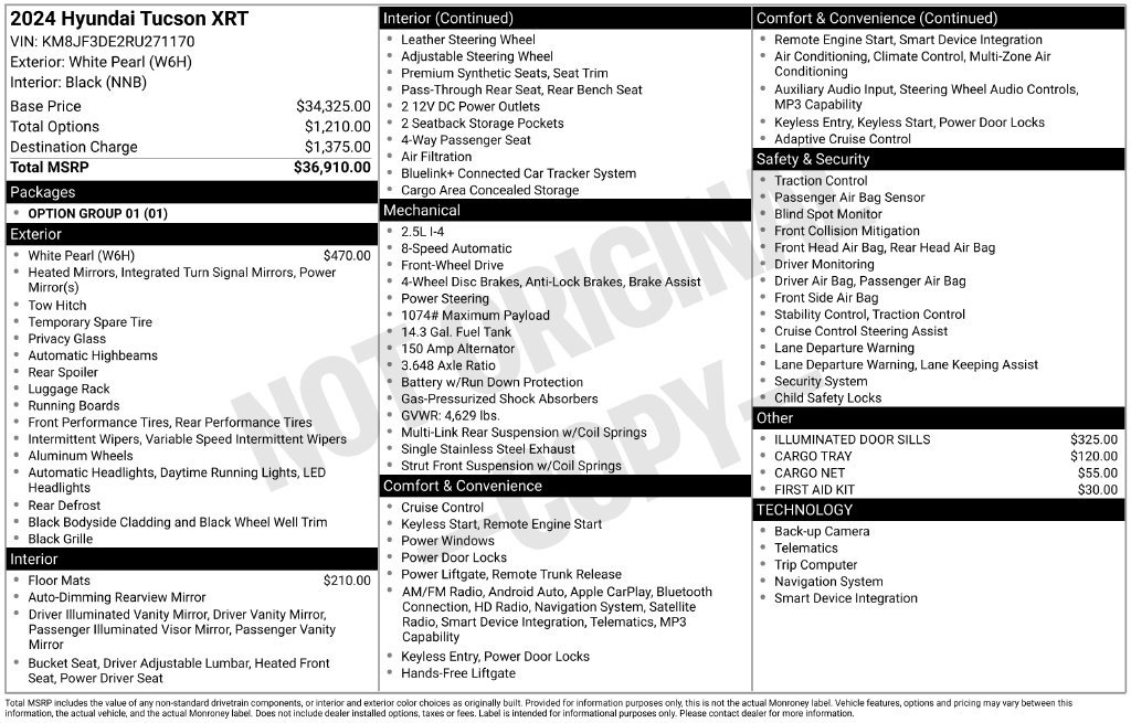 Used 2024 Hyundai Tucson XRT FWD image 2
