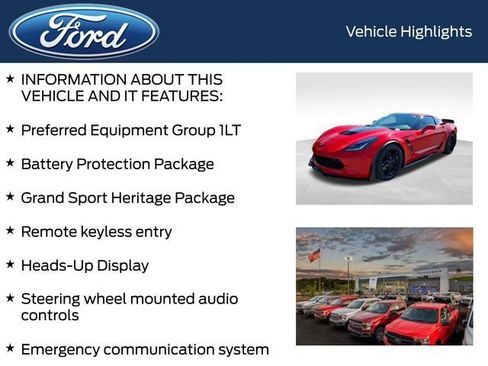 Used 2017 Chevrolet Corvette Grand Sport w/ Grand Sport Heritage Package RWD image 5