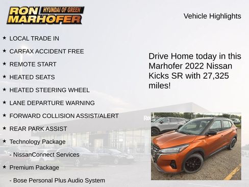 Used 2022 Nissan Kicks SR w/ Premium Package FWD image 14
