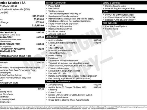 Used 2006 Pontiac Solstice Convertible w/ Premium Package RWD image 24