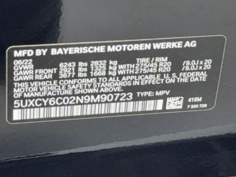 Used 2022 BMW X6 xDrive40i w/ M Sport Package image 57