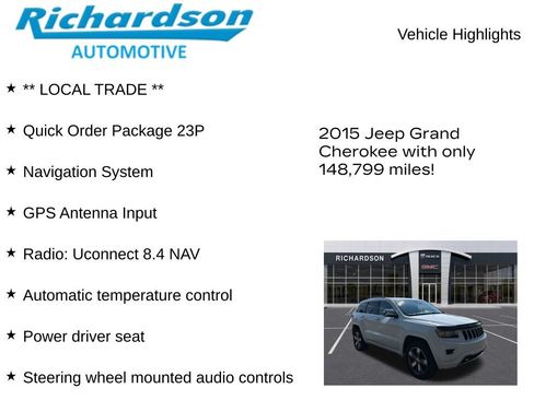 Used 2015 Jeep Grand Cherokee Overland AWD/4WD image 10