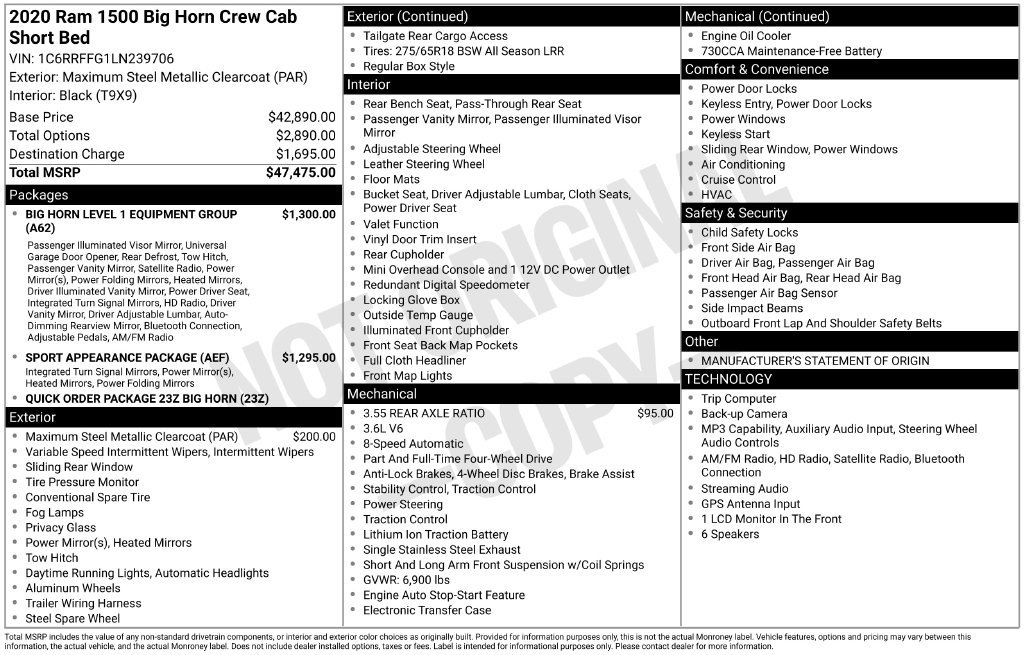 Used 2020 RAM 1500 Big Horn AWD/4WD image 42