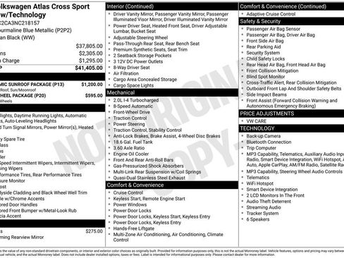 Used 2022 Volkswagen Atlas Cross Sport SE w/ Panoramic Sunroof Package FWD image 12