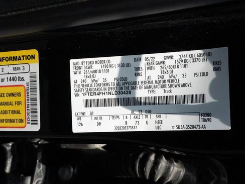 Used 2022 Ford Ranger Lariat w/ Equipment Group 501A High AWD/4WD image 31