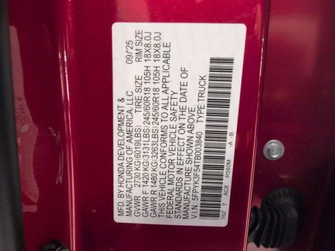 New 2026 Honda Ridgeline RTL image 37