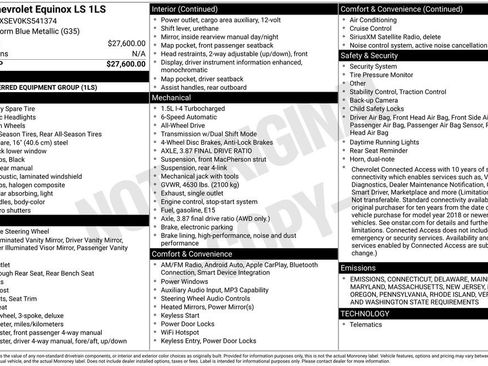 Certified 2019 Chevrolet Equinox LS image 34