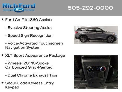 Certified 2024 Ford Explorer XLT w/ Equipment Group 202A RWD image 32